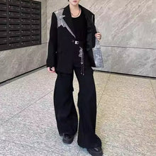 Load image into Gallery viewer, Lace Patchwork Padded Shoulder Casual Blazer