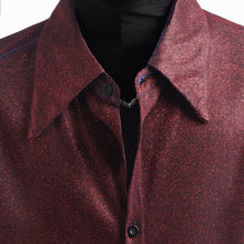 Load image into Gallery viewer, Loose-fit Long-sleeve Ice Silk Shirt with Shoulder Pads