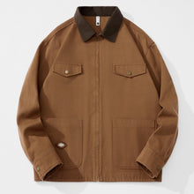 Load image into Gallery viewer, Colorblock Workwear Lapel Washed Jacket