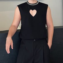 Load image into Gallery viewer, Heart Cutout Sleeveless T-shirt
