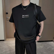 Load image into Gallery viewer, Letter Print Shoulder Pads Short Sleeve T-Shirt