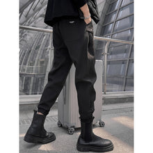 Load image into Gallery viewer, Grey Striped Cuffed Trousers