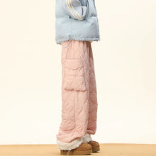 Load image into Gallery viewer, Multi-pocket Lamb Wool Cotton Plus Velvet Thickened Wide-leg Pants