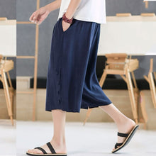 Load image into Gallery viewer, Linen Loose Casual Cropped Pants