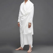 Load image into Gallery viewer, Vintage Cotton and Linen Loose Meditation Cape Jacket Harem Pants Two-piece Set