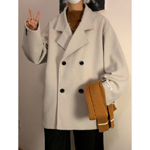 Load image into Gallery viewer, Double-breasted Loose Woolen Jacket