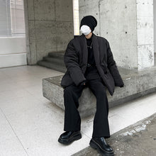 Load image into Gallery viewer, Dark Thickened Cross Placket Cotton Jacket