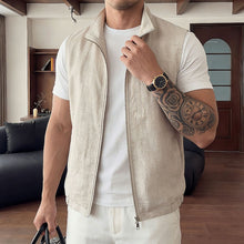 Load image into Gallery viewer, Lyocell-linen Vest Jacket