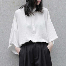Load image into Gallery viewer, Stand Collar Oversized Cuff T-shirt