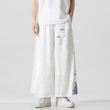 Load image into Gallery viewer, Cotton and Linen Loose Embroidered Wide-leg Pants