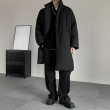 Load image into Gallery viewer, Black Loose Casual Cotton Coat