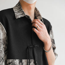 Load image into Gallery viewer, Summer Tops Stitching Fake Two-piece Floral Shirt