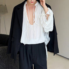 Load image into Gallery viewer, Strap Lantern Sleeve Loose Shirt
