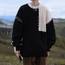 Load image into Gallery viewer, Patchwork Contrasting Color Pullover Sweater