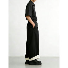 Load image into Gallery viewer, Japanese High-waist Drawstring Loose Wide-leg Straight Pants