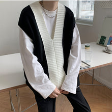 Load image into Gallery viewer, Preppy Style Sleeveless V-neck Sweater Vest