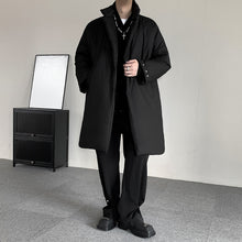 Load image into Gallery viewer, Black Loose Casual Cotton Coat