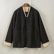 Load image into Gallery viewer, Contrast Trim Frog Button Zen Kimono Jacket