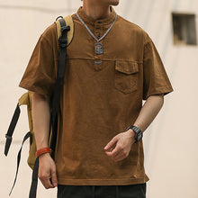 Load image into Gallery viewer, Vintage Washed POLO Neck T-Shirt