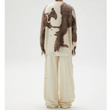 Load image into Gallery viewer, Tie-dye Paneled Fringed Ripped Sweater