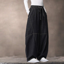 Load image into Gallery viewer, Women's Heavyweight Loose Cross Front Denim Kimono Cardigan Lantern Pants Two-piece Set