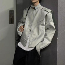 Load image into Gallery viewer, Metal Button Stand Collar Jacket