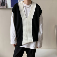 Load image into Gallery viewer, Preppy Style Sleeveless V-neck Sweater Vest