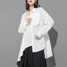 Load image into Gallery viewer, Casual Slit Cape Shirt
