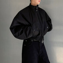 Load image into Gallery viewer, Cotton Stand Collar Thickened Cropped Coat