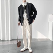 Load image into Gallery viewer, Padded Shoulder Loose Cardigan Jacket