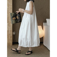 Load image into Gallery viewer, Women's Japanese Loose Crew Neck Sleeveless Balloon Dress