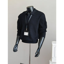 Load image into Gallery viewer, Seagull Collar Long-sleeved Knit Sweater