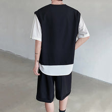 Load image into Gallery viewer, Fake Two Piece Knitted Contrast Color Two Piece Set