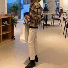 Load image into Gallery viewer, Casual Round Neck Color Block Plaid Loose Sweatshirt