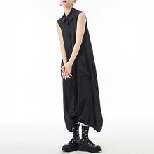Load image into Gallery viewer, Lapel Sleeveless Jumpsuit
