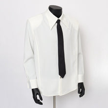 Load image into Gallery viewer, Black Padded Shoulder Tie Shirt