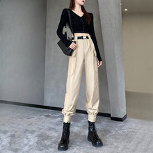 Load image into Gallery viewer, High Waist Casual Cuffed Overalls