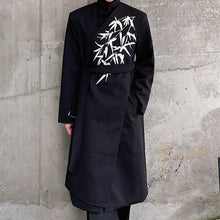 Load image into Gallery viewer, Embroidered Stand-collar Buttoned Mid-length Windbreaker Jacket