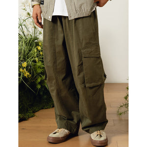 Loose Straight Cargo Casual Pants