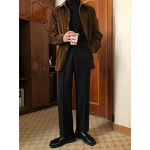 Load image into Gallery viewer, Retro Mid-waist Casual Straight-leg Loose Suit Pants