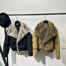 Load image into Gallery viewer, Faux Fur Plush Large Lapel Thick Warm Cotton Coat