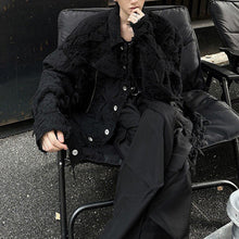 Load image into Gallery viewer, Black Textured Cropped Casual Jacket