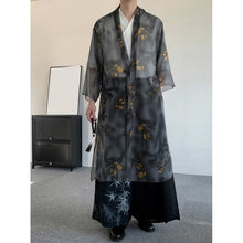 Load image into Gallery viewer, Apricot Blossom Dark Rain Lace-up Gauze Cardigan