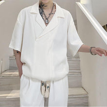 Load image into Gallery viewer, Lapel Short Sleeve T-Shirt Set