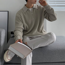 Load image into Gallery viewer, Loose-fitting Lapel Knitted Polo Shirt