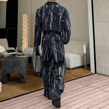 Load image into Gallery viewer, Washed Distressed Denim Jacket Wide-leg Trousers Two-piece Set