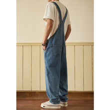 Load image into Gallery viewer, Retro Straight-Leg Cargo Denim Overalls