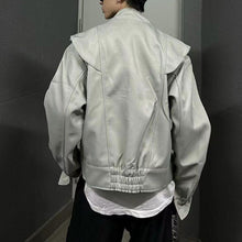 Load image into Gallery viewer, Metal Button Stand Collar Jacket