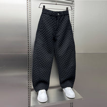 Load image into Gallery viewer, Diamond-patterned Casual Loose Straight Wide-leg Pants
