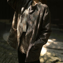 Load image into Gallery viewer, General Python Pattern Jacquard Cardigan Zen Taoist Robe